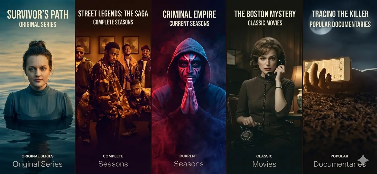 Drama series and documentary titles in the Channelux on-demand catalogue